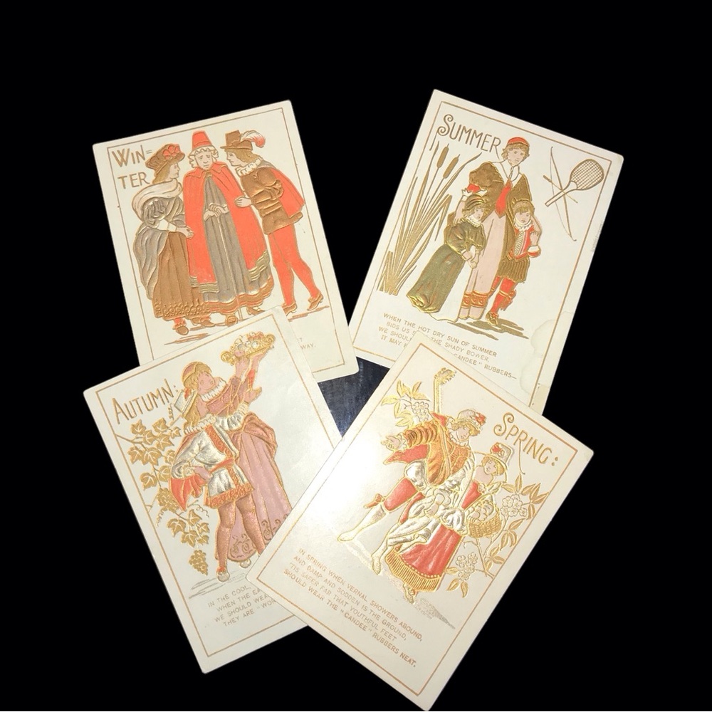 Very Vintage Embossed Advertising Postcards